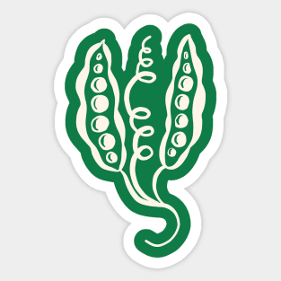 Pea pods white Sticker